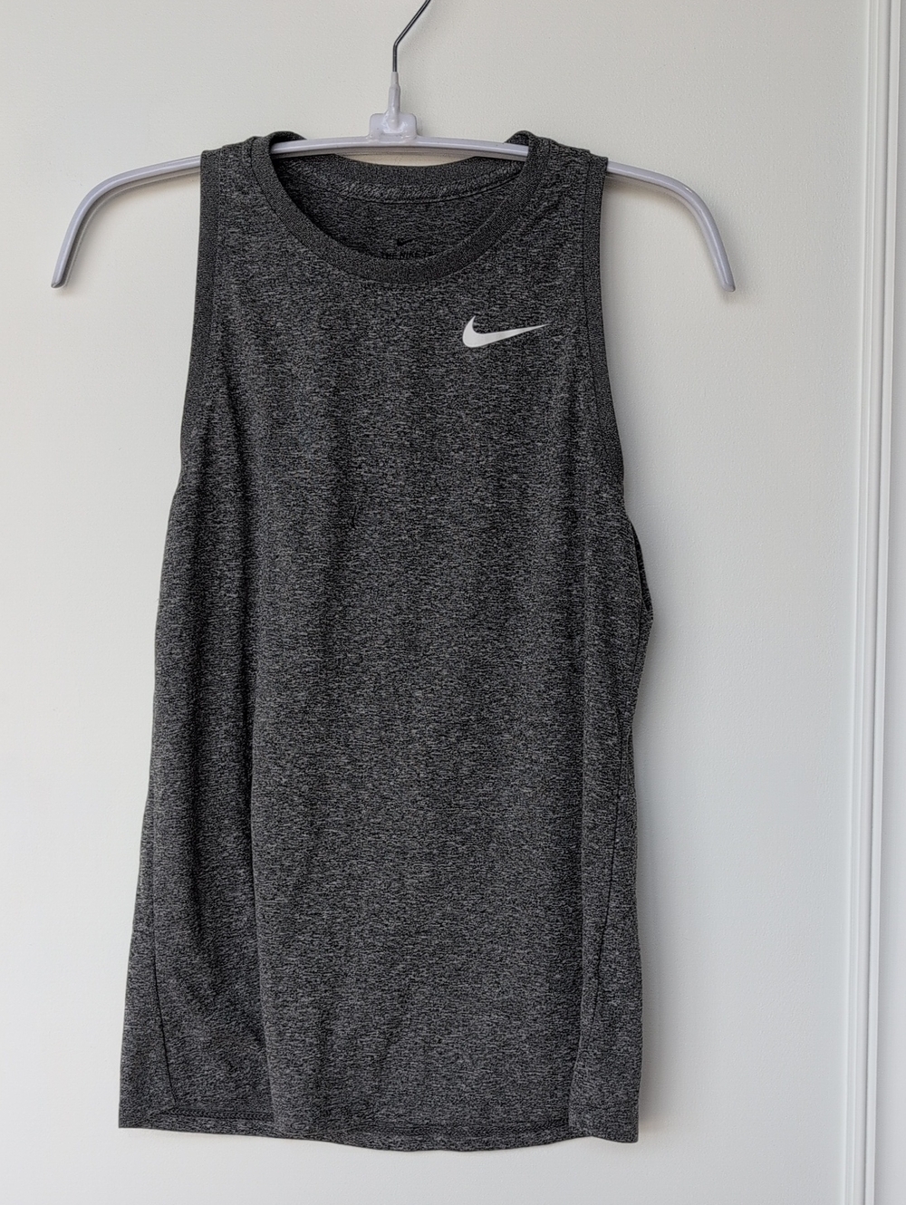 Nike Gray Heather Athletic Racerback Tank Top